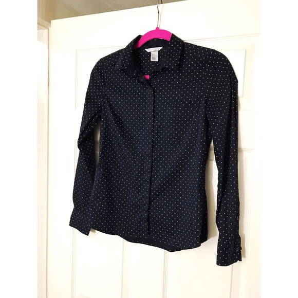 H&M Tops - 🆕3 for $15🍁 H&M Navy Button Down Dress Shirt